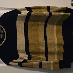 Erika Black and Tan Striped Sweater